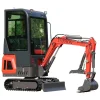 TYPHON TERROR ONE Mini Excavator – 1.1 Ton Trench Digger with Cabin, Hydraulic Thumb Clip, Hydraulic Oil Cooler, 13.5hp B&S Engine USA