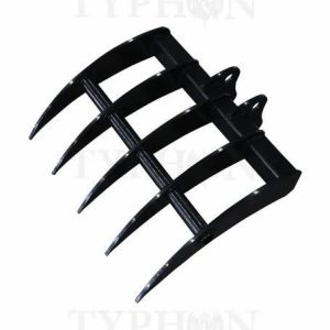 Mini Excavator Attachment Rake 22″ Wide TYPHON Attachments For 2-3.5 ton Diggers
